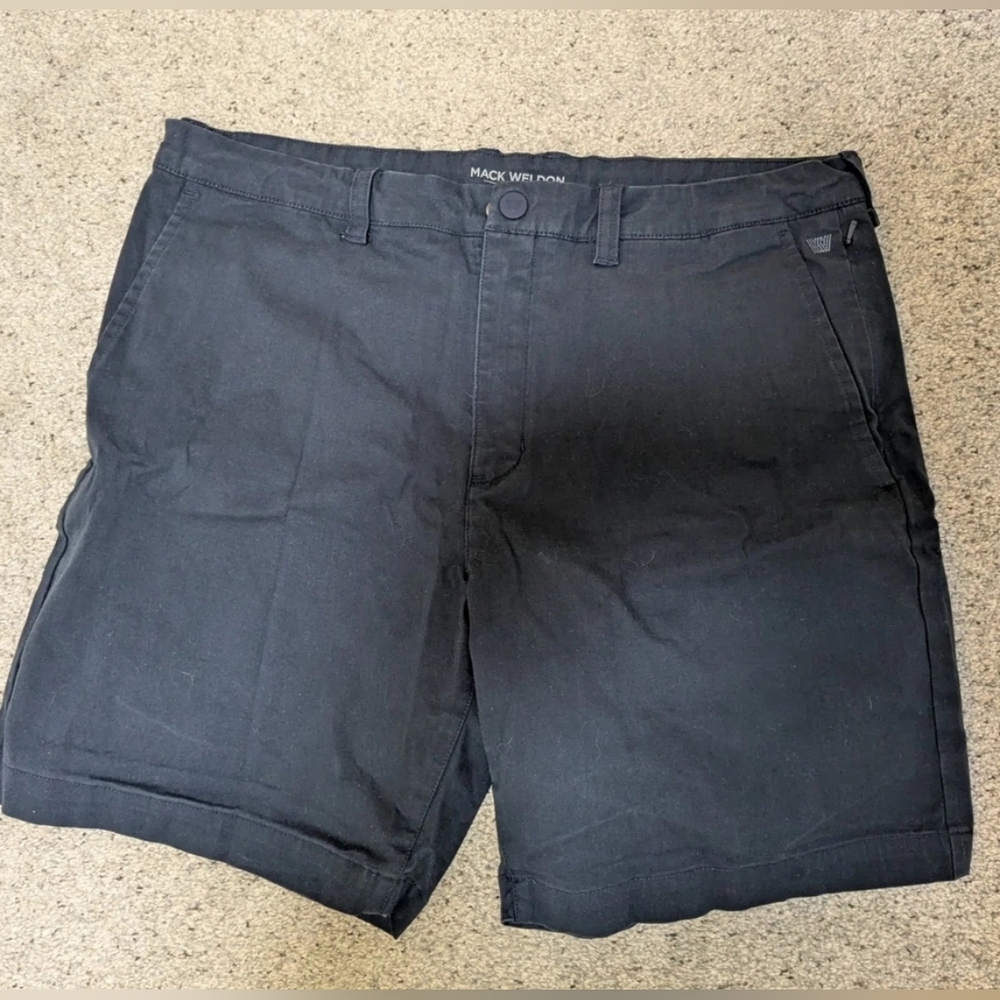 Mack Weldon Shorts Men's 34 Casual Preppy Flat Front Stretch Comfort Chino